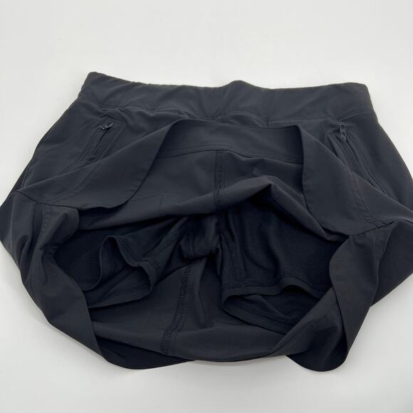 Athleta Trekkie North Mid Rise Skort Womens 4 Black Short Zip Pockets Golf Short - Picture 8 of 8